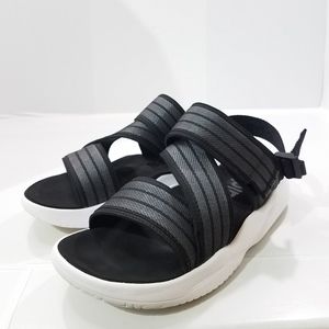 ADIDAS WOMEN 90'S REGULAR FIT SWIM SLIDE SANDALS SIZE 9 BLACK A4